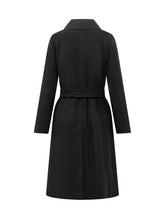 Max Mara Studio Black Wool Coat with Belt - Collezione Happy Birthday | Lidia Shopping