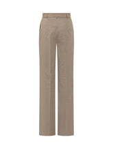 Max Mara Studio Pantaloni Dritti in Lana Beige - Abbigliamento Donna | Lidia Shopping