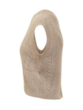 Max Mara Studio Gilet in Maglia a Treccia Beige - Abbigliamento Donna | Lidia Shopping
