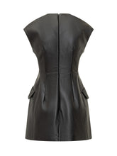 Sportmax Abito Corto in Pelle Nera con Tasche - Abbigliamento Donna | Lidia Shopping