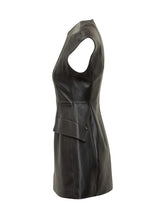 Sportmax Abito Corto in Pelle Nera con Tasche - Abbigliamento Donna | Lidia Shopping