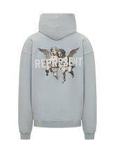 Represent Felpa con Cappuccio Azzurra con Stampa Cherubini - Abbigliamento Uomo | Lidia Shopping