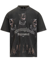 Represent T-Shirt Nera con Stampa Doberman - Abbigliamento Uomo | Lidia Shopping