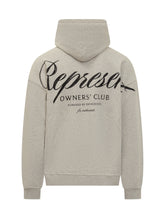 Represent Hoodie Grigia con Logo Ricamato - Abbigliamento Uomo | Lidia Shopping