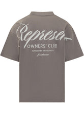 Represent T-Shirt Grigia con Logo Ricamato - Abbigliamento Uomo | Lidia Shopping
