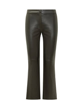 Max Mara Studio Pantaloni Bootcut in Pelle Nera - Abbigliamento Donna | Lidia Shopping