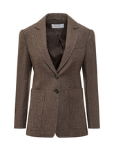 Max Mara Blazer Marrone in Lana con Tasche Frontali - Abbigliamento Donna | Lidia Shopping