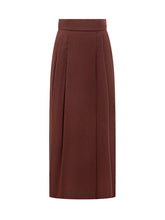Max Mara Gonna Midi a Pieghe Marrone - Abbigliamento Donna | Lidia Shopping