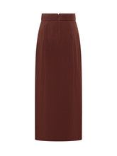 Max Mara Gonna Midi a Pieghe Marrone - Abbigliamento Donna | Lidia Shopping