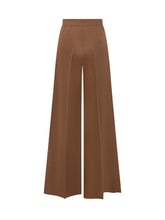 Max Mara Pantaloni Palazzo in Lana Marrone - Abbigliamento Donna | Lidia Shopping