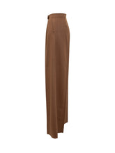 Max Mara Pantaloni Palazzo in Lana Marrone - Abbigliamento Donna | Lidia Shopping