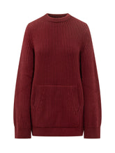 Max Mara Bordeaux Wool Sweater with Front Pocket - Collezione Happy Birthday | Lidia Shopping