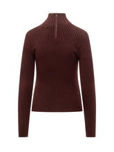 Max Mara Dolcevita in Maglia a Coste Bordeaux - Abbigliamento Donna | Lidia Shopping