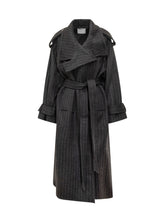 Sportmax Long Pinstripe Belted Coat - Collezione Happy Birthday | Lidia Shopping