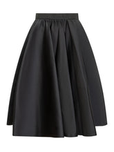 Max Mara Elegante Studio Gonna Midi in Raso Nero - Abbigliamento Donna | Lidia Shopping