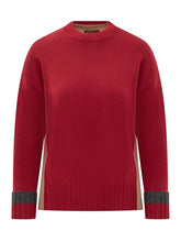 Quilisia Red Sweater with Contrast Cuffs - Collezione Happy Birthday | Lidia Shopping