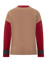 Quilisia Red Sweater with Contrast Cuffs - Collezione Happy Birthday | Lidia Shopping