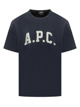 A.P.C. T-Shirt Blu con Logo Stampato - Abbigliamento Uomo | Lidia Shopping