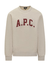 A.P.C. Felpa Beige con Logo Bordeaux - Abbigliamento Uomo | Lidia Shopping