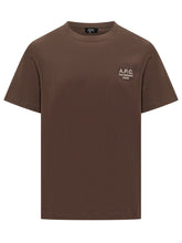 A.P.C. T-Shirt Marrone con Logo Ricamato - Abbigliamento Uomo | Lidia Shopping