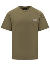 A.P.C. T-Shirt Verde con Logo Ricamato - Abbigliamento Uomo | Lidia Shopping