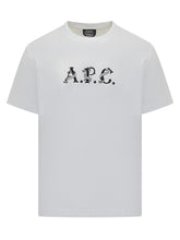 A.P.C. T-Shirt Bianca con Logo Creativo Stampato - Abbigliamento Uomo | Lidia Shopping