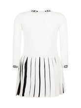 Twinset White Dress with Pleated Skirt and Logo Details - Collezione Happy Birthday | Lidia Shopping