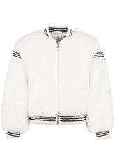 Twinset White Faux Fur Bomber Jacket - Collezione Happy Birthday | Lidia Shopping