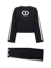 Twinset Black Set with Logo and Contrast Details - Collezione Happy Birthday | Lidia Shopping