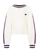Twinset Kids Maglione Bianco con Bande a Contrasto - Abbigliamento Bambini | Lidia Shopping