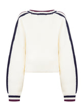 Twinset Kids Maglione Bianco con Bande a Contrasto - Abbigliamento Bambini | Lidia Shopping