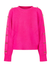 Twinset Kids Maglione Fucsia con Bottoni Logo - Abbigliamento Bambini | Lidia Shopping