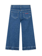 Monnalisa Blue Jeans with Embroidered Red Hearts - Collezione Happy Birthday | Lidia Shopping