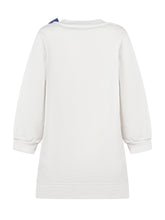 Monnalisa White Dress with Minnie and Blue Bow - Collezione Happy Birthday | Lidia Shopping