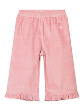 Monnalisa Pink Velvet Pants with Ruffles - Collezione Happy Birthday | Lidia Shopping