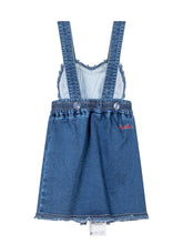 Monnalisa Denim Overall Dress with Minnie - Collezione Happy Birthday | Lidia Shopping