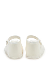 Monnalisa White Velvet Baby Shoes with Jewel Button - Collezione Happy Birthday | Lidia Shopping