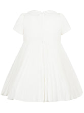 Monnalisa White Dress with Waist Roses - Collezione Happy Birthday | Lidia Shopping