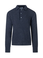 Diana Studio Blue Bouclé Wool Polo - Collezione Happy Birthday | Lidia Shopping