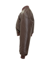 Rotate Bomber in Pelle Intrecciata Marrone - Abbigliamento Donna | Lidia Shopping