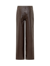 Rotate Pantaloni Marroni in Ecopelle Intrecciata - Abbigliamento Donna | Lidia Shopping