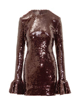 Rotate Sequin Mini Dress with Flared Sleeves - Cherry Selection | Lidia Shopping