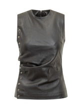 Rotate Leather Top with Side Buttons - Collezione Happy Birthday | Lidia Shopping
