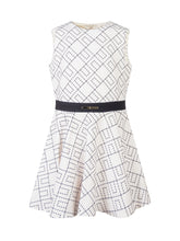 Elisabetta Franchi Kids White Dress with Belt - Collezione Happy Birthday | Lidia Shopping