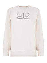 Elisabetta Franchi Kids Pink Sweatshirt with Rhinestone Logo - Collezione Happy Birthday | Lidia Shopping