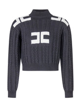 Elisabetta Franchi Kids Cable Knit Sweater with Logo - Collezione Happy Birthday | Lidia Shopping