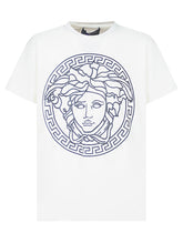 Versace Kids White T-Shirt with Maxi Medusa Logo - Collezione Happy Birthday | Lidia Shopping