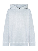 Versace Kids Grey Hoodie with Rhinestone Medusa Logo - Collezione Happy Birthday | Lidia Shopping