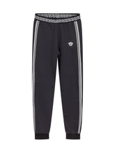 Versace Kids Black Track Pants with Logo Band - Collezione Happy Birthday | Lidia Shopping