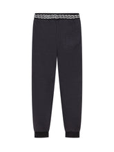 Versace Kids Black Track Pants with Logo Band - Collezione Happy Birthday | Lidia Shopping